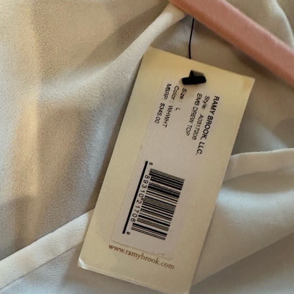 Ramy Brook Drew Cold Shoulder White L/S Blouse NWT Size Large - Picture 8 of 9